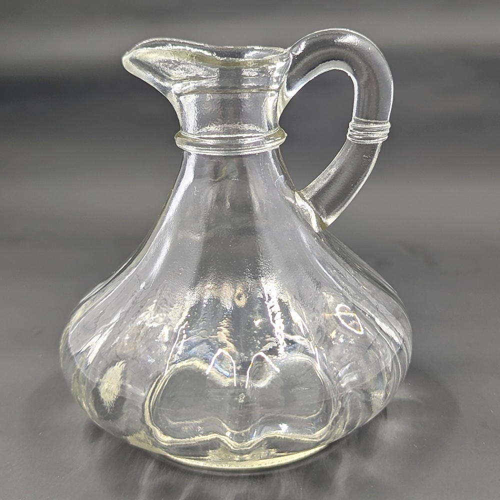 Elegant Vintage Clear Glass Cruet- No Stopper